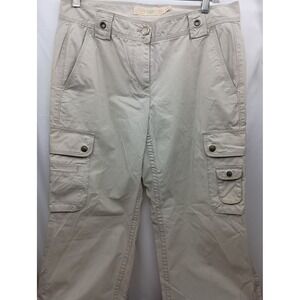 J crew 8 white chino classic twill office travel vacation‎ casual capris pants
